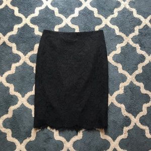 Lauren Ralph Lauren black lace pencil skirt size 4